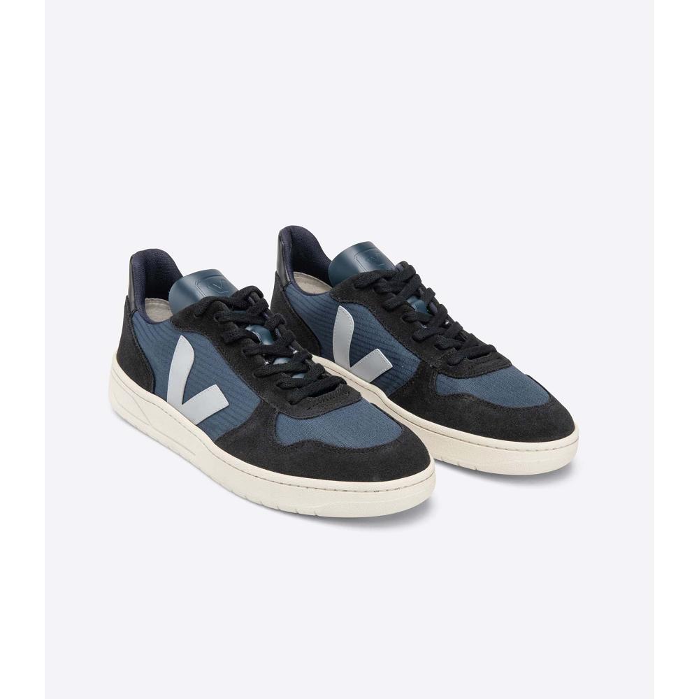 Veja V-10 RIPSTOP Sneakers Heren Black/Blue | BE 326NWY